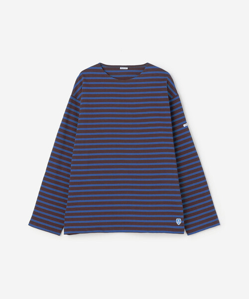 ORCIVAL(オーシバル)の「ORCIVAL | コットンロード クルーネック ワイドフレンチバスクTシャツ MEN(Tシャツ/カットソー・メンズ・パープル/ホワイト系その他5/ブルー系その他5/ダークブラウン/グレー系その他/ブラウン系その他/パープル系その他/ブラック・3/5/4)」の6枚目の写真