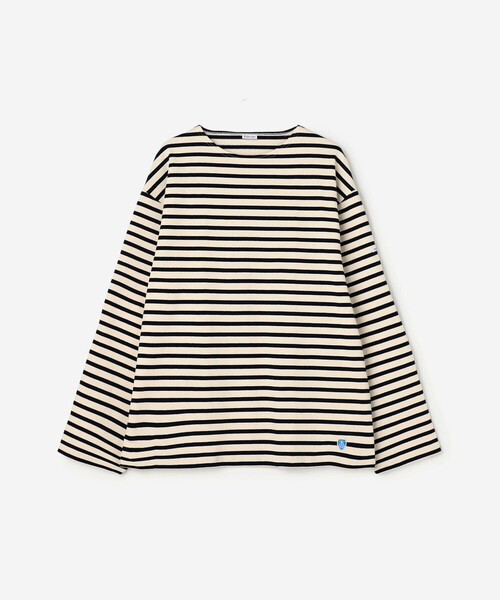 ORCIVAL(オーシバル)の「ORCIVAL | コットンロード クルーネック ワイドフレンチバスクTシャツ MEN(Tシャツ/カットソー・メンズ・パープル/ホワイト系その他5/ブルー系その他5/ダークブラウン/グレー系その他/ブラウン系その他/パープル系その他/ブラック・3/5/4)」の11枚目の写真