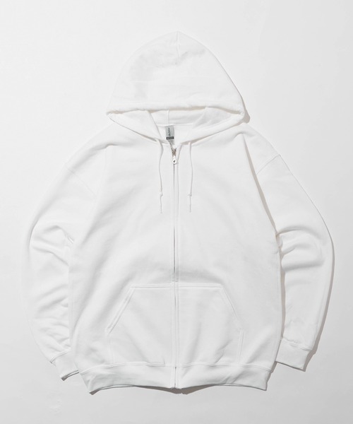 GILDAN(ギルダン)の「Gildan /ギルダン 8.0oz US規格 オーバーサイズ ジップパーカー(パーカー・メンズ・ホワイト・S/L)」の1枚目の写真