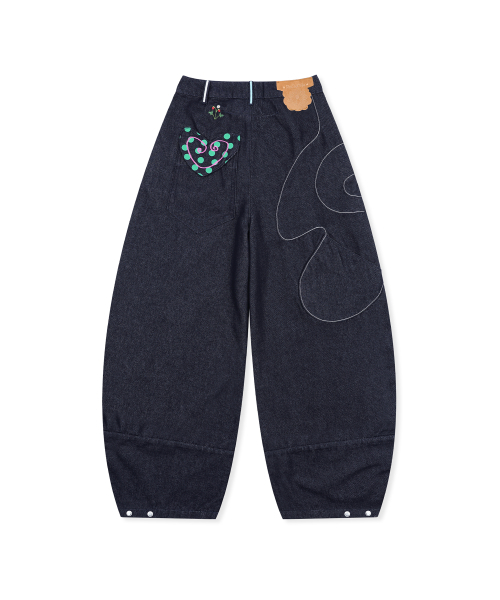 RuNaKi'Hu'(ルナキフ)の「WXP089 ハナビラポケットデニムバルーンパンツ (インディゴ)(デニムパンツ・レディース・その他・3/1/2)」の6枚目の写真