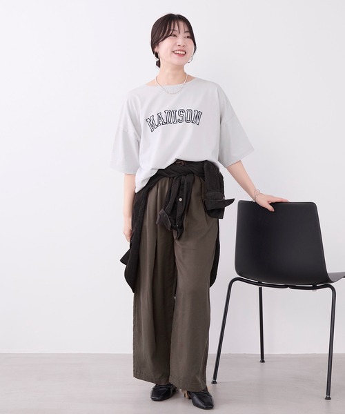 MICA&DEAL(マイカ&ディール)の「フィブリルワイドストレートイージーパンツ〈2サイズ展開〉〈セットアップ対応〉(その他パンツ・レディース・チャコールグレー/ベージュ/ブラウン・38/36)」の18枚目の写真