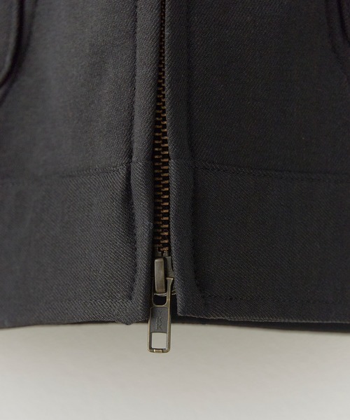 WHITE MOUNTAINEERING(ホワイトマウンテニアリング)の「White Mountaineering/ホワイトマウンテニアリング × Dickies /ディッキーズ WINDSTOPPER SHORT BLOUSON 防風 透湿 耐水 アウター ダブルジップ 襟付き シンプル ウール調 メンズ レディース 2026年 秋 秋服 冬 冬服(ブルゾン・メンズ・ブラック・1/2/3)」の7枚目の写真