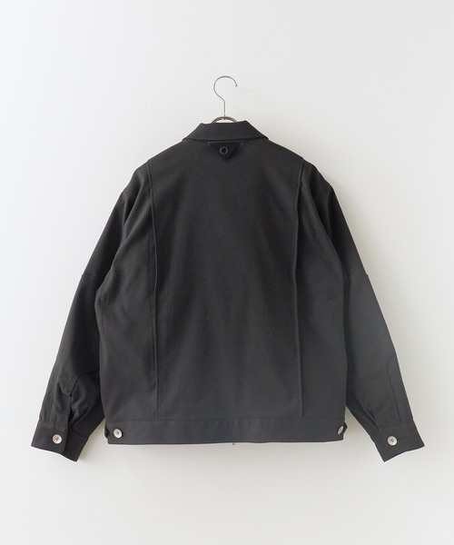 WHITE MOUNTAINEERING(ホワイトマウンテニアリング)の「White Mountaineering/ホワイトマウンテニアリング × Dickies /ディッキーズ WINDSTOPPER SHORT BLOUSON 防風 透湿 耐水 アウター ダブルジップ 襟付き シンプル ウール調 メンズ レディース 2026年 秋 秋服 冬 冬服(ブルゾン・メンズ・ブラック・1/2/3)」の2枚目の写真