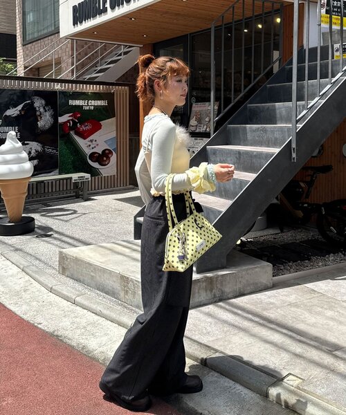 CIAOPANIC(チャオパニック)の「リボンレイヤードラインストーンスラックス(スラックス・レディース・ブラック/グレー・ONE SIZE)」の17枚目の写真