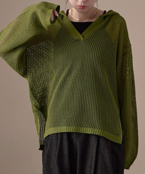 Oversize mesh knit pullover — оверсайз трикотажный свитшот