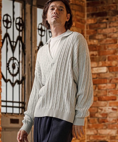 ms6616 Cable Knit Skipper Polo Shirt (A76026cmb)