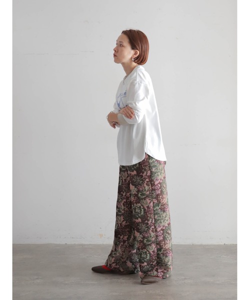 FIL DE FER（フィルデフェール）の「【予約】ビッグフラワーJQ　イージーパンツ（その他パンツ・レディース・ベージュ/ボルドー・FREE）」の8枚目の写真