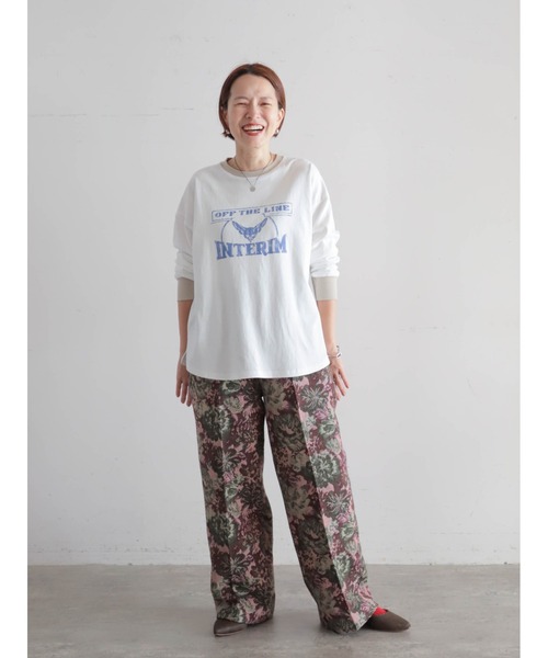 FIL DE FER（フィルデフェール）の「【予約】ビッグフラワーJQ　イージーパンツ（その他パンツ・レディース・ベージュ/ボルドー・FREE）」の10枚目の写真