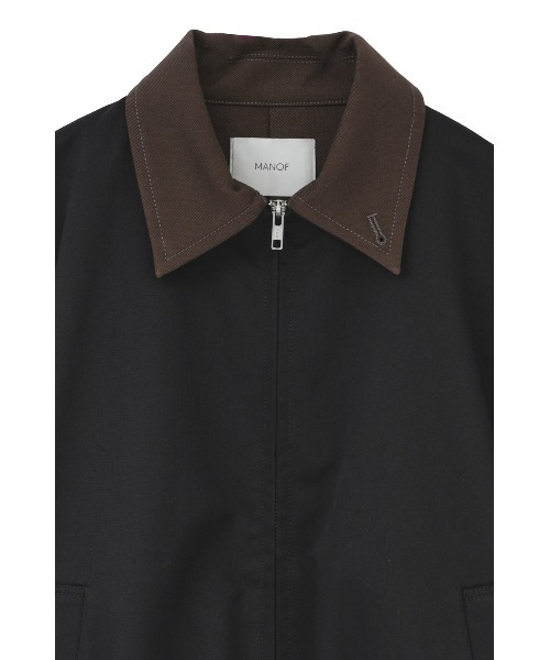 MANOF(マノフ)の「COTTON ZIP BLOUSON(ブルゾン・レディース・ブラック/ベージュ・M/S)」の15枚目の写真