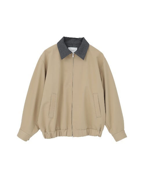 MANOF(マノフ)の「COTTON ZIP BLOUSON(ブルゾン・レディース・ブラック/ベージュ・M/S)」の18枚目の写真
