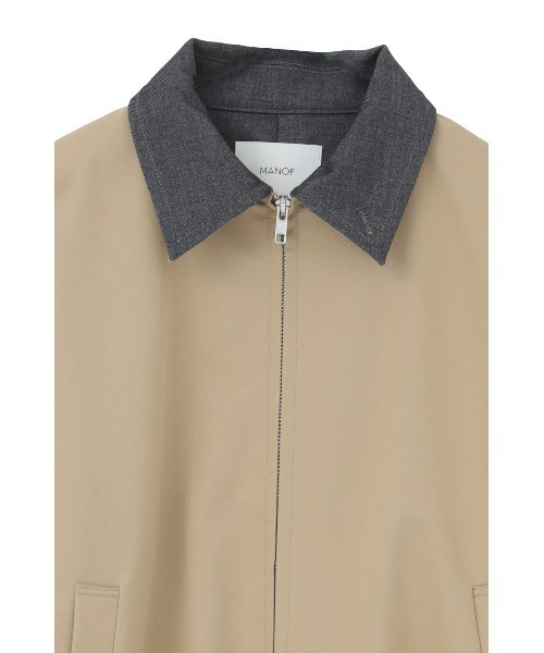 MANOF(マノフ)の「COTTON ZIP BLOUSON(ブルゾン・レディース・ブラック/ベージュ・M/S)」の20枚目の写真