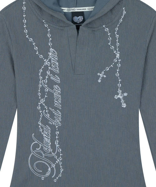 LUVISTRUE(ラヴイズトゥルー)の「RL ROSARY HOOD T-SHIRT(CHARCOAL)(パーカー・レディース・その他・FREE)」の5枚目の写真