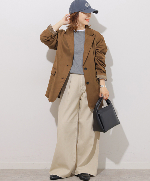 JOURNAL STANDARD relume(ジャーナルスタンダード レリューム)の「フェイクレザーシングルジャケット(テーラードジャケット・レディース・チョコ/ブラウン・FREE)」の9枚目の写真
