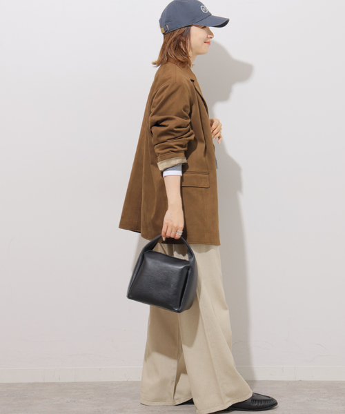 JOURNAL STANDARD relume(ジャーナルスタンダード レリューム)の「フェイクレザーシングルジャケット(テーラードジャケット・レディース・チョコ/ブラウン・FREE)」の10枚目の写真