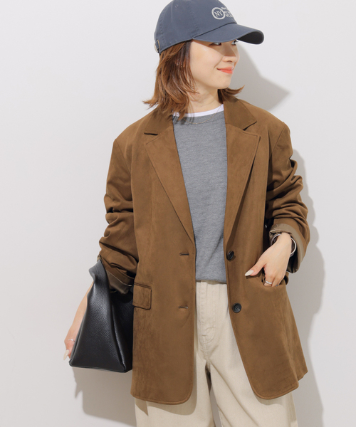 JOURNAL STANDARD relume(ジャーナルスタンダード レリューム)の「フェイクレザーシングルジャケット(テーラードジャケット・レディース・チョコ/ブラウン・FREE)」の12枚目の写真