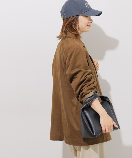 JOURNAL STANDARD relume(ジャーナルスタンダード レリューム)の「フェイクレザーシングルジャケット(テーラードジャケット・レディース・チョコ/ブラウン・FREE)」の14枚目の写真