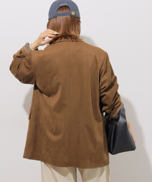 JOURNAL STANDARD relume(ジャーナルスタンダード レリューム)の「フェイクレザーシングルジャケット(テーラードジャケット・レディース・チョコ/ブラウン・FREE)」の15枚目の写真