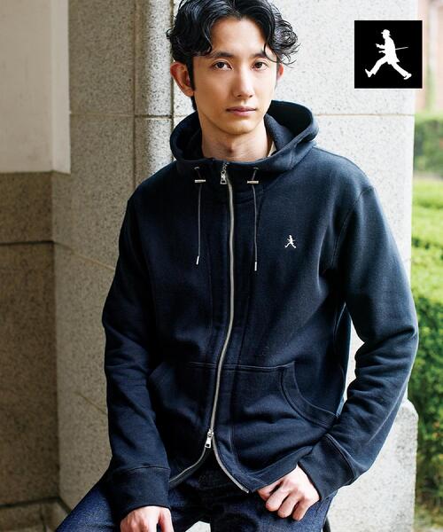 TAKEO KIKUCHI(タケオキクチ)の「【BOWLER HAT LABEL】ジップアップ スウェットパーカー(パーカー・メンズ・ブラック/ダークグレー・04/03/02)」の3枚目の写真