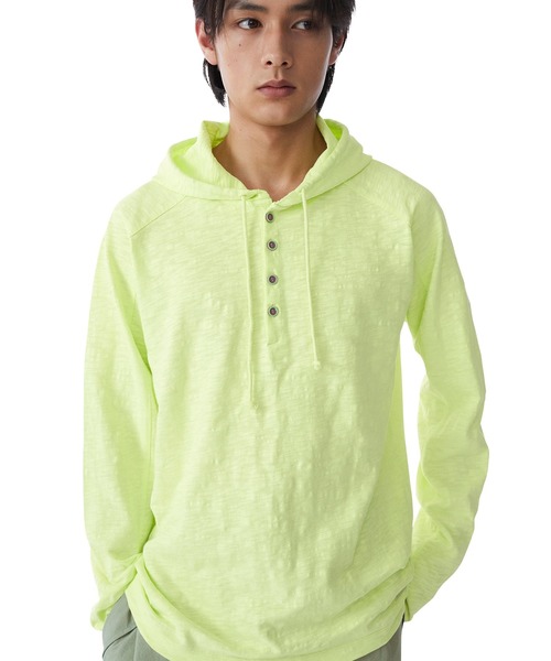 SUNLOVE(サンラブ)の「Slub Hooded LS Tee(Tシャツ/カットソー・レディース・ミント/レモンイエロー/チャコール・S/M/L)」の3枚目の写真