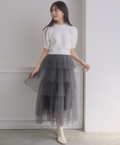 NOELA(ノエラ)の「ラメシャギーニット(ニット/セーター・レディース・ライトグリーン/オフホワイト/ベージュ/イエロー・FREE)」の5枚目の写真