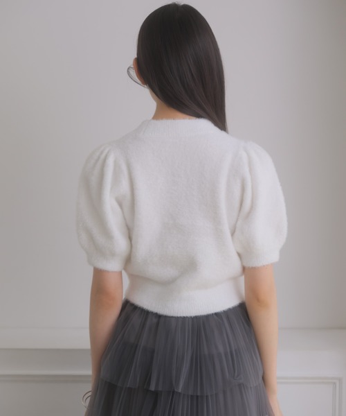 NOELA(ノエラ)の「ラメシャギーニット(ニット/セーター・レディース・ライトグリーン/オフホワイト/ベージュ/イエロー・FREE)」の8枚目の写真