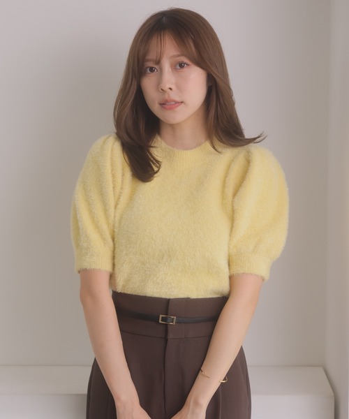 NOELA(ノエラ)の「ラメシャギーニット(ニット/セーター・レディース・ライトグリーン/オフホワイト/ベージュ/イエロー・FREE)」の11枚目の写真