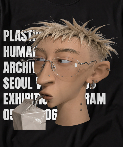 LAUGHER(ラファー)の「プラスチックヒューマン ロングスリーブTシャツ - ブラック(Tシャツ/カットソー・レディース・ブラック・MEDIUM/LARGE/X-LARGE)」の3枚目の写真
