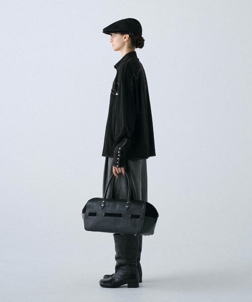 soerte(ソエルテ)の「Modern Classic Cow Leather Boston Bag/モダンクラシックカウレザーボストンバッグ(ハンドバッグ・メンズ・ブラック・FREE)」の19枚目の写真