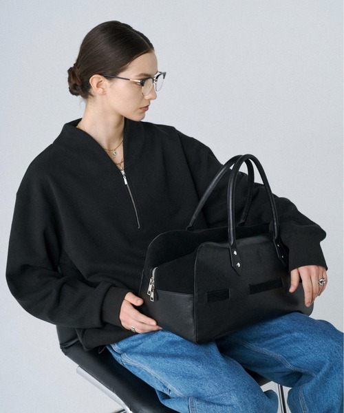 soerte(ソエルテ)の「Modern Classic Cow Leather Boston Bag/モダンクラシックカウレザーボストンバッグ(ハンドバッグ・メンズ・ブラック・FREE)」の22枚目の写真