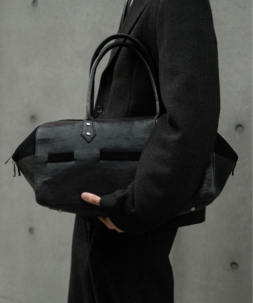soerte(ソエルテ)の「Modern Classic Cow Leather Boston Bag/モダンクラシックカウレザーボストンバッグ(ハンドバッグ・メンズ・ブラック・FREE)」の14枚目の写真