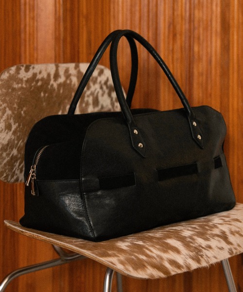 soerte(ソエルテ)の「Modern Classic Cow Leather Boston Bag/モダンクラシックカウレザーボストンバッグ(ハンドバッグ・メンズ・ブラック・FREE)」の11枚目の写真