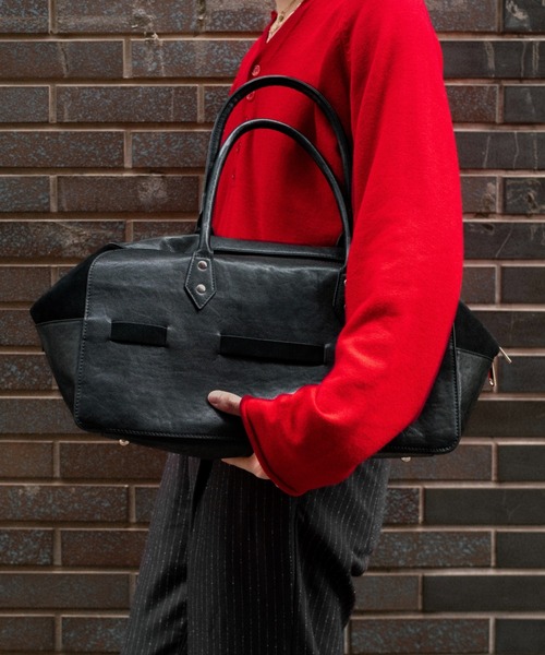 soerte(ソエルテ)の「Modern Classic Cow Leather Boston Bag/モダンクラシックカウレザーボストンバッグ(ハンドバッグ・メンズ・ブラック・FREE)」の6枚目の写真