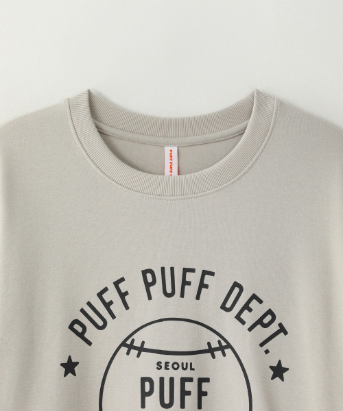 PUFF PUFF DEPT(パフパフ・デプト)の「BASEBALL スウェットシャツ グレイッシュベージュ(スウェット・レディース・その他・LARGE/MEDIUM/X-LARGE)」の3枚目の写真
