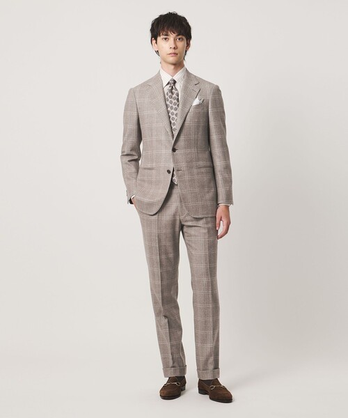 UNITED ARROWS(ユナイテッドアローズ)の「Vitale Barberis Canonico ウィンドウペン シングル 3ボタン スーツ MC―MODEL(セットアップ・メンズ・ベージュ・48/46)」の1枚目の写真