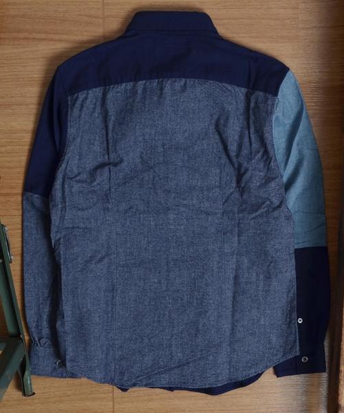 SHIPS JET BLUE（シップスジェットブルー）の「SHIPS JET BLUE: ランダムパッチワーク ネルシャツ■（シャツ/ブラウス・メンズ・ネイビー/オリーブ/ブラック/ダークグレー・SMALL/LARGE/MEDIUM/X-LARGE）」の11枚目の写真