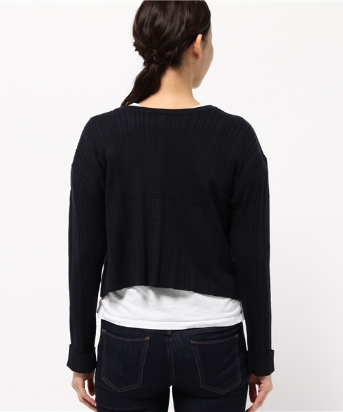 mystic（ミスティック）の「ランダムリブ2WAYカーデ（カーディガン/ボレロ・レディース・アイボリー/レッド/グリーン/グレー/ネイビー・ﾌﾘ-）」の8枚目の写真