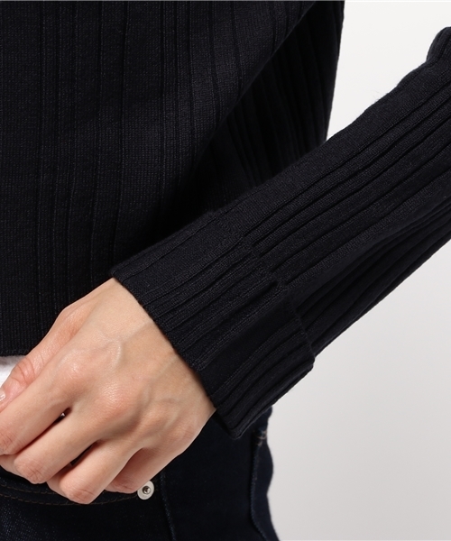 mystic（ミスティック）の「ランダムリブ2WAYカーデ（カーディガン/ボレロ・レディース・アイボリー/レッド/グリーン/グレー/ネイビー・ﾌﾘ-）」の10枚目の写真