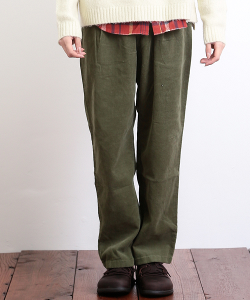 CUBE SUGAR（キューブシュガー）の「コーディロイ テーパードパンツ（その他パンツ・レディース・ベージュ/カーキ/ダークブラウン/ナチュラル・M/S）」の4枚目の写真
