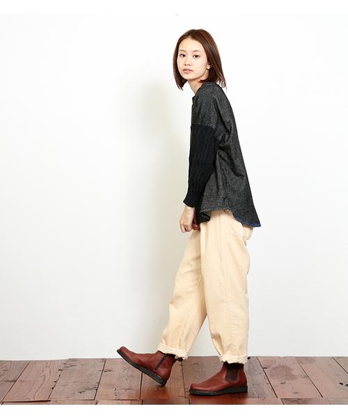 CUBE SUGAR（キューブシュガー）の「コーディロイ テーパードパンツ（その他パンツ・レディース・ベージュ/カーキ/ダークブラウン/ナチュラル・M/S）」の14枚目の写真