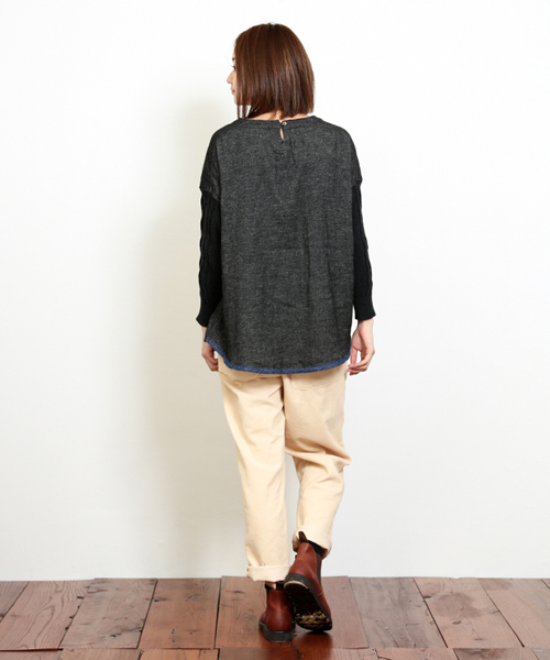 CUBE SUGAR（キューブシュガー）の「コーディロイ テーパードパンツ（その他パンツ・レディース・ベージュ/カーキ/ダークブラウン/ナチュラル・M/S）」の15枚目の写真