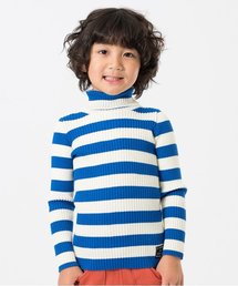apres les cours | リブニットボーダータートル(Tシャツ/カットソー)