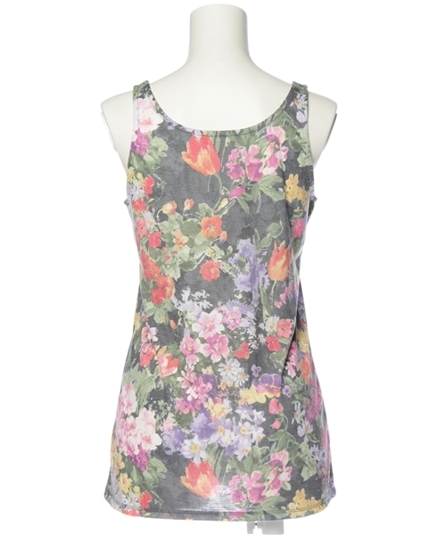 Khaju(カージュ)の「Khaju:FLOWER TANK ②(タンクトップ・レディース・オフホワイト/ブラック・ONE SIZE)」の4枚目の写真