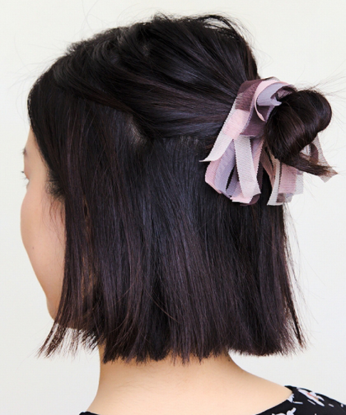 14+（イチヨンプラス）の「アクセサリーミックスカラーシフォンフリンジヘアゴム（ヘアゴム・レディース・カーキ/ブルー/グレー/ベージュ・FREE）」の9枚目の写真