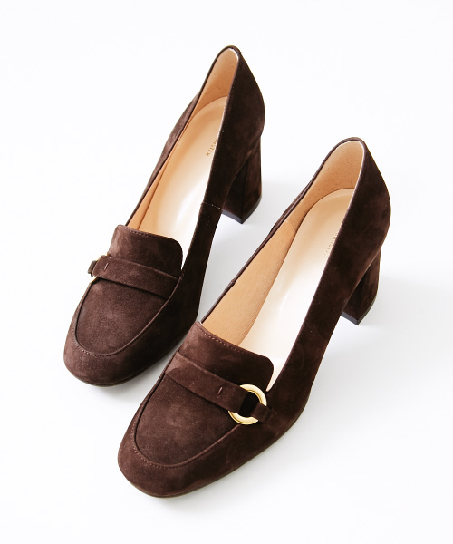 Au BANNISTER（オゥバニスター）の「スクエアヒールアップローファー（ローファー・レディース・ピンク/ダークブラウン/ネイビー・39/35/36/37/38）」の2枚目の写真