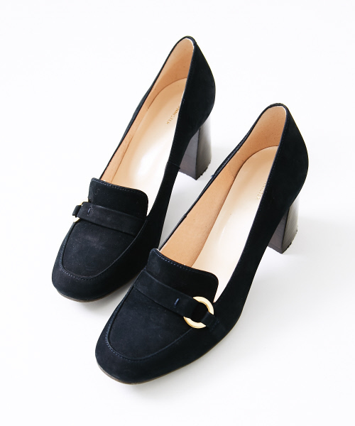 Au BANNISTER（オゥバニスター）の「スクエアヒールアップローファー（ローファー・レディース・ピンク/ダークブラウン/ネイビー・39/35/36/37/38）」の3枚目の写真