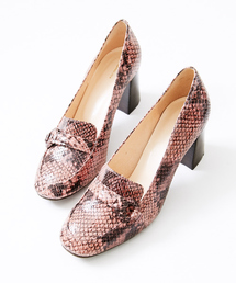 スクエアヒールアップローファー