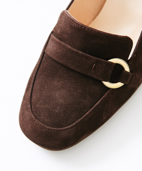 Au BANNISTER（オゥバニスター）の「スクエアヒールアップローファー（ローファー・レディース・ピンク/ダークブラウン/ネイビー・39/35/36/37/38）」の5枚目の写真