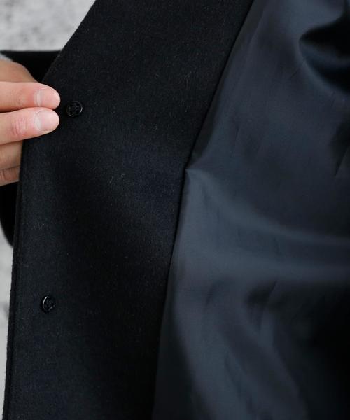 coen(コーエン)の「ウールブレンドチェスターコート(チェスターコート・メンズ・ブラック/グレー・LARGE/MEDIUM/X-LARGE/SMALL)」の4枚目の写真