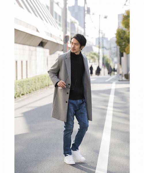 coen(コーエン)の「ウールブレンドチェスターコート(チェスターコート・メンズ・ブラック/グレー・LARGE/MEDIUM/X-LARGE/SMALL)」の18枚目の写真