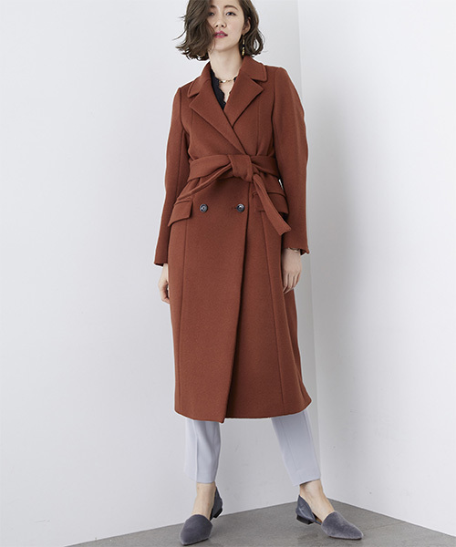 STUDIOUS（ステュディオス）の「ダブルブレストコート（チェスターコート・レディース・ブラウン/マルチ・0/1）」の15枚目の写真